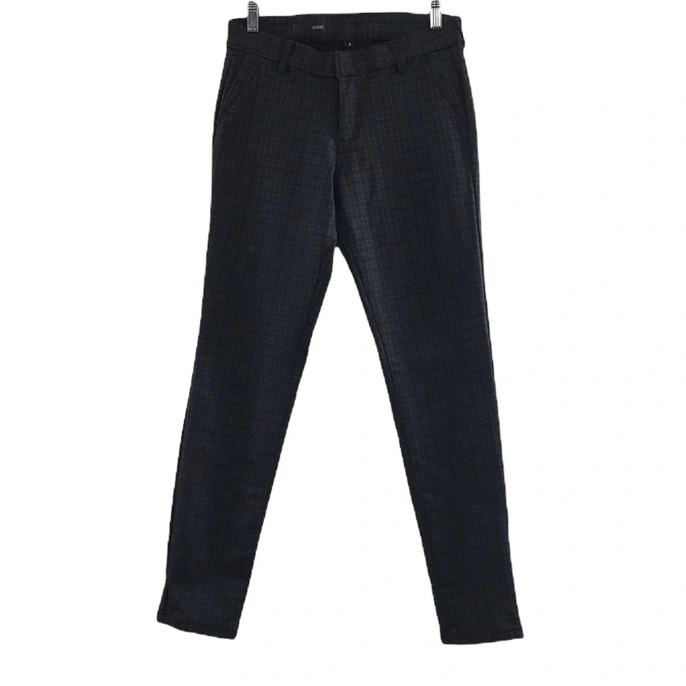 Kut From The Kloth Black Gray Plaid Skinny Pants Womens 6